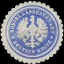 Siegelmarke K. Landraths-Amt Deutsch Krone W0391619